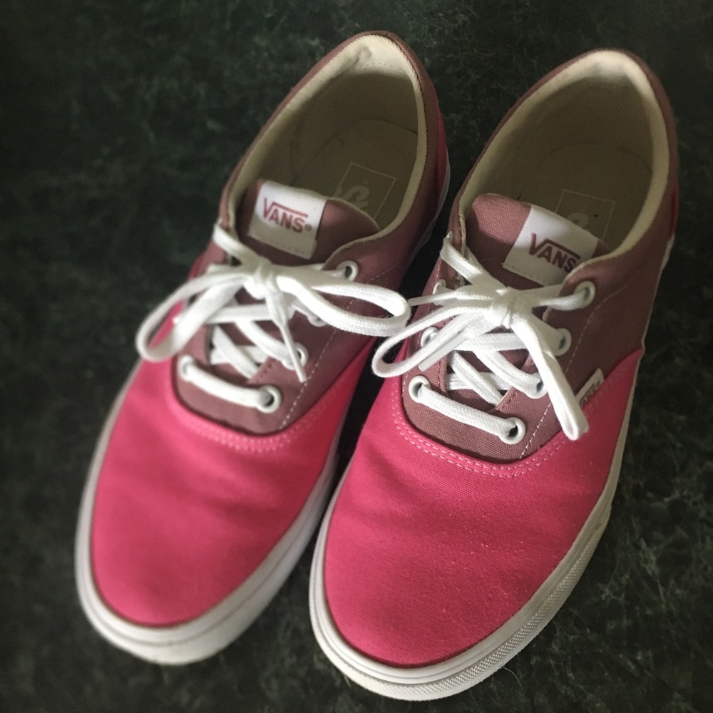 Pink and blush pink vans!! Size 8